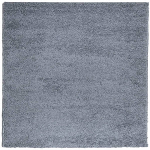 vidaXL Teppich Shaggy Hochflor Modern Blau 240x240 cm