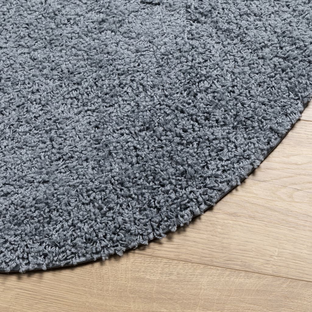 vidaXL Teppich Shaggy Hochflor Modern Blau Ø 200 cm