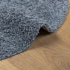 vidaXL Teppich Shaggy Hochflor Modern Blau Ø 200 cm