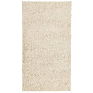 vidaXL Teppich Shaggy Hochflor Modern Golden 60x110 cm