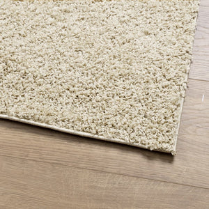 vidaXL Teppich Shaggy Hochflor Modern Golden 60x110 cm