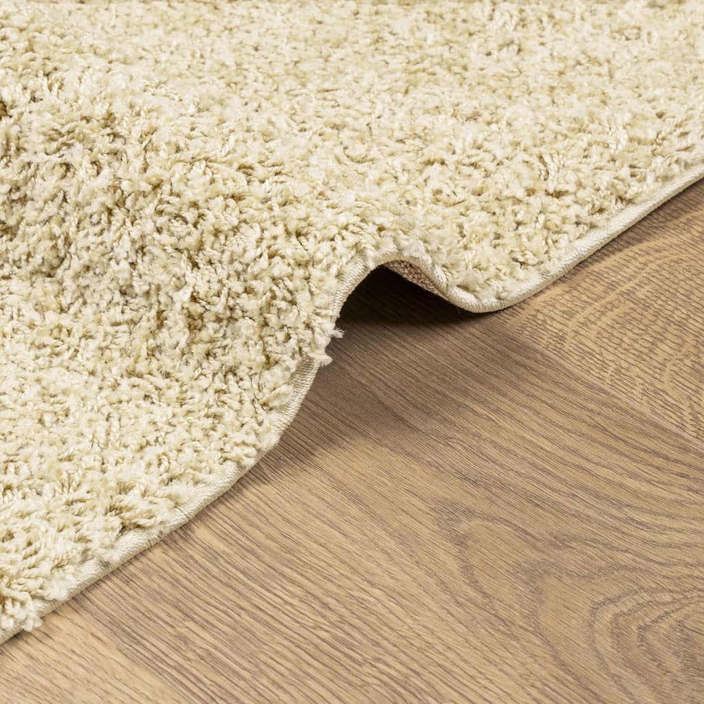 vidaXL Teppich Shaggy Hochflor Modern Golden 60x110 cm