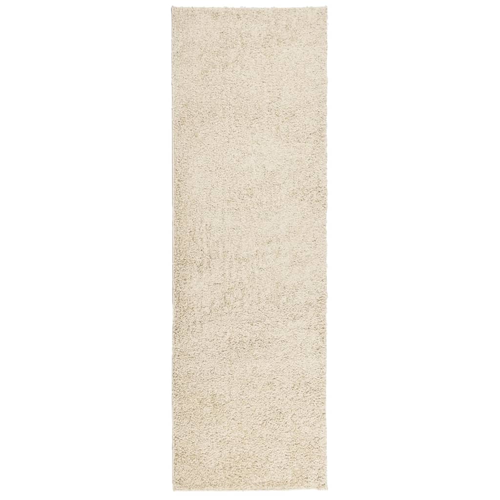 vidaXL Teppich Shaggy Hochflor Modern Golden 80x250 cm