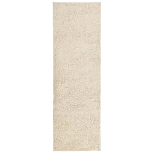 vidaXL Teppich Shaggy Hochflor Modern Golden 80x250 cm