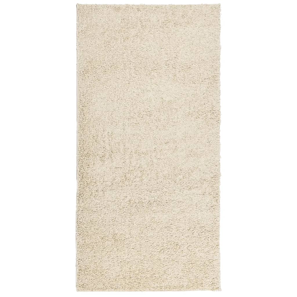 vidaXL Teppich Shaggy Hochflor Modern Golden 100x200 cm