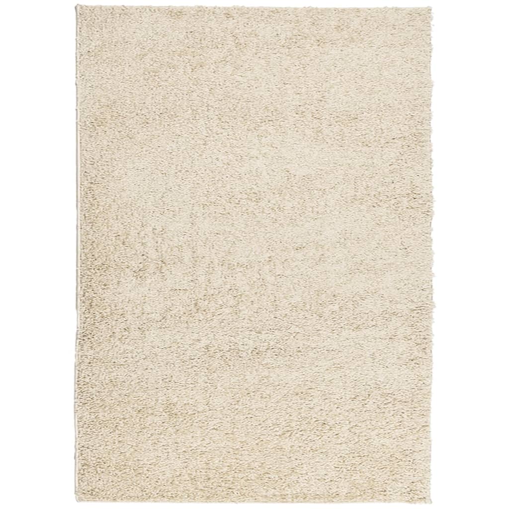 vidaXL Teppich Shaggy Hochflor Modern Golden 200x280 cm