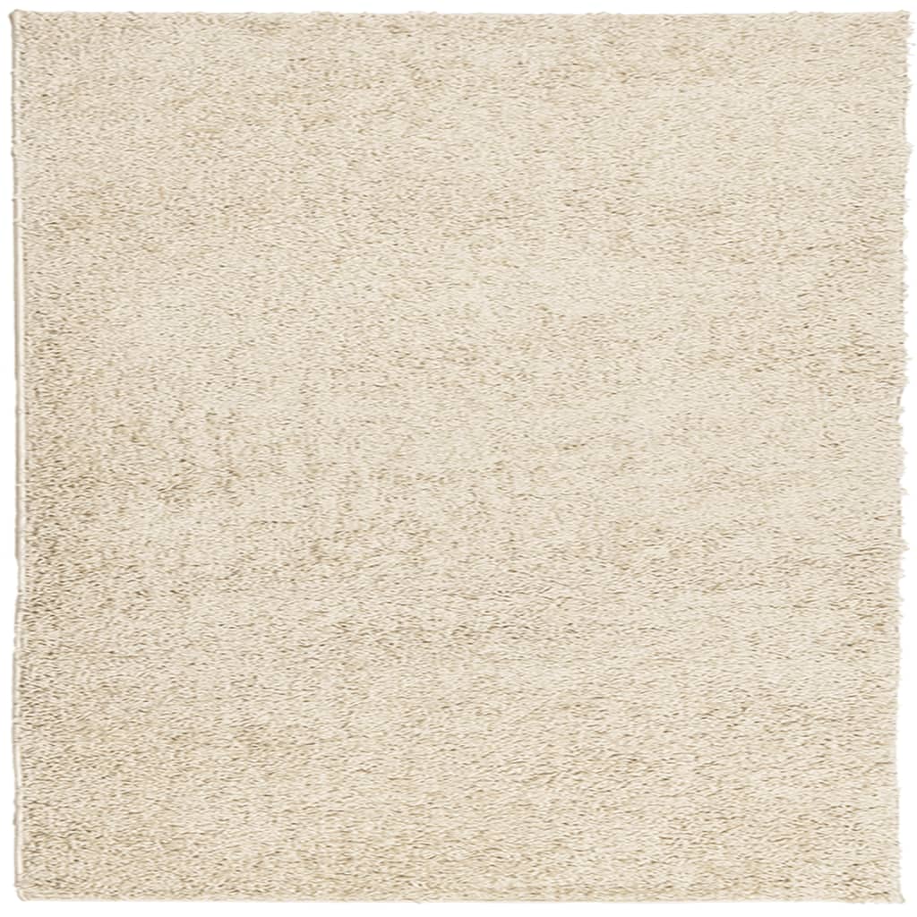 vidaXL Teppich Shaggy Hochflor Modern Golden 240x240 cm