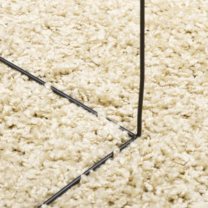 vidaXL Teppich Shaggy Hochflor Modern Golden Ø 100 cm