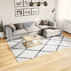 vidaXL Shaggy-Teppich PAMPLONA Hochflor Modern Creme Schwarz 200x280cm