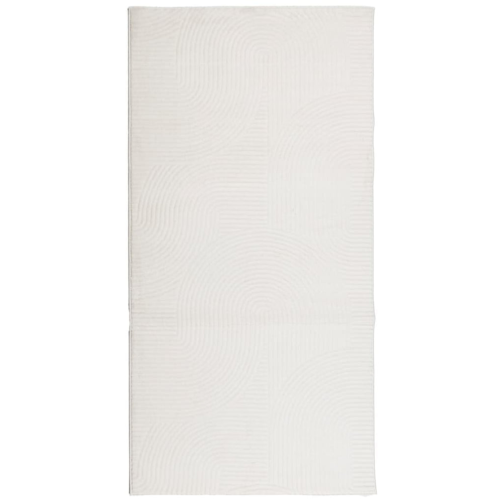 Teppich IZA Kurzflor Skandinavischer Look Creme 100x200 cm Stilecasa