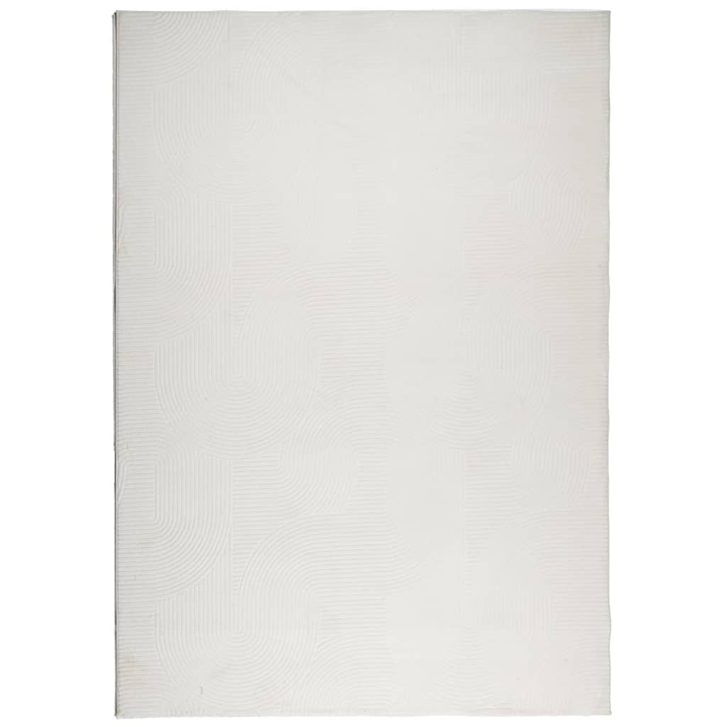 vidaXL Teppich IZA Kurzflor Skandinavischer Look Creme 120x170 cm