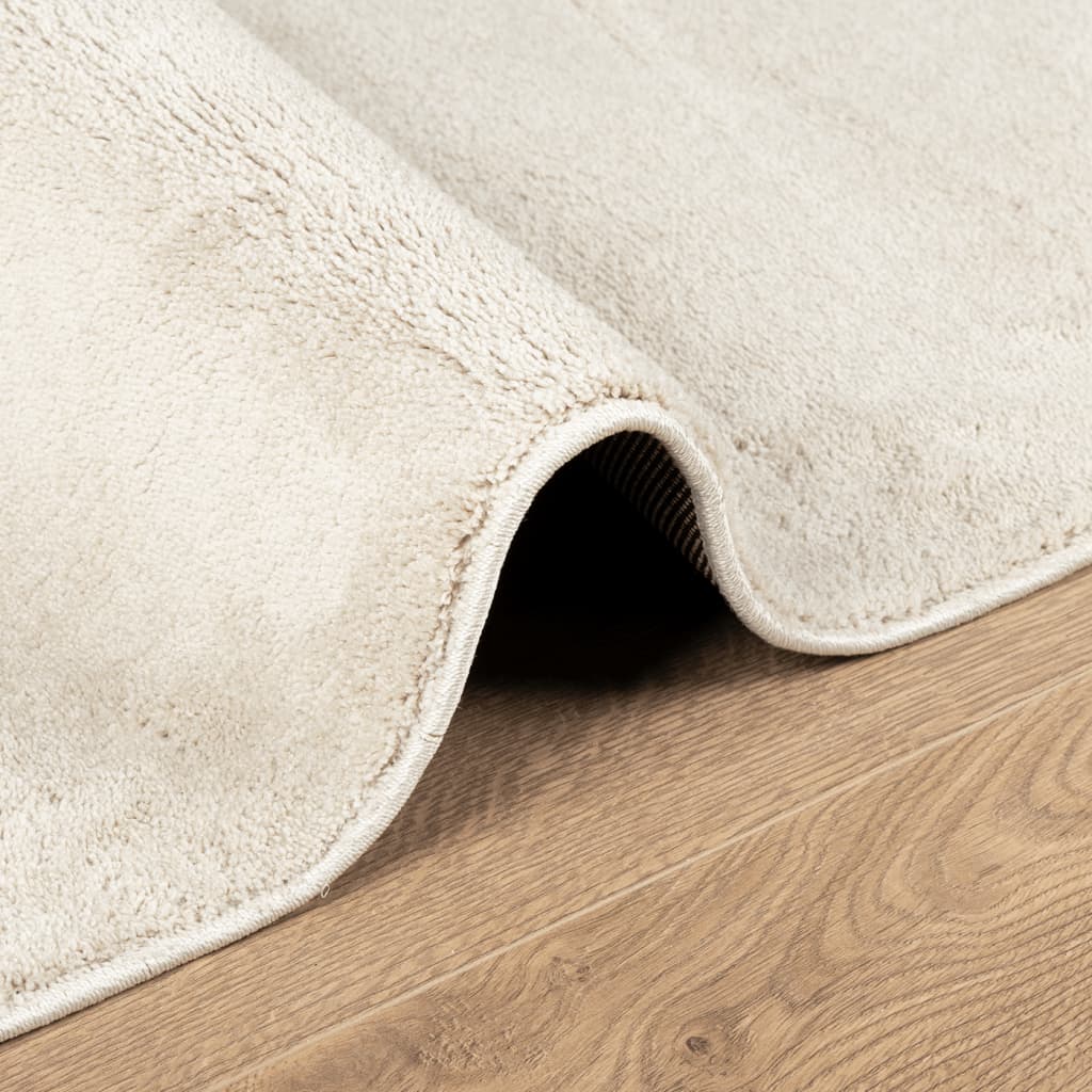 vidaXL Teppich OVIEDO Kurzflor Beige 60x110 cm