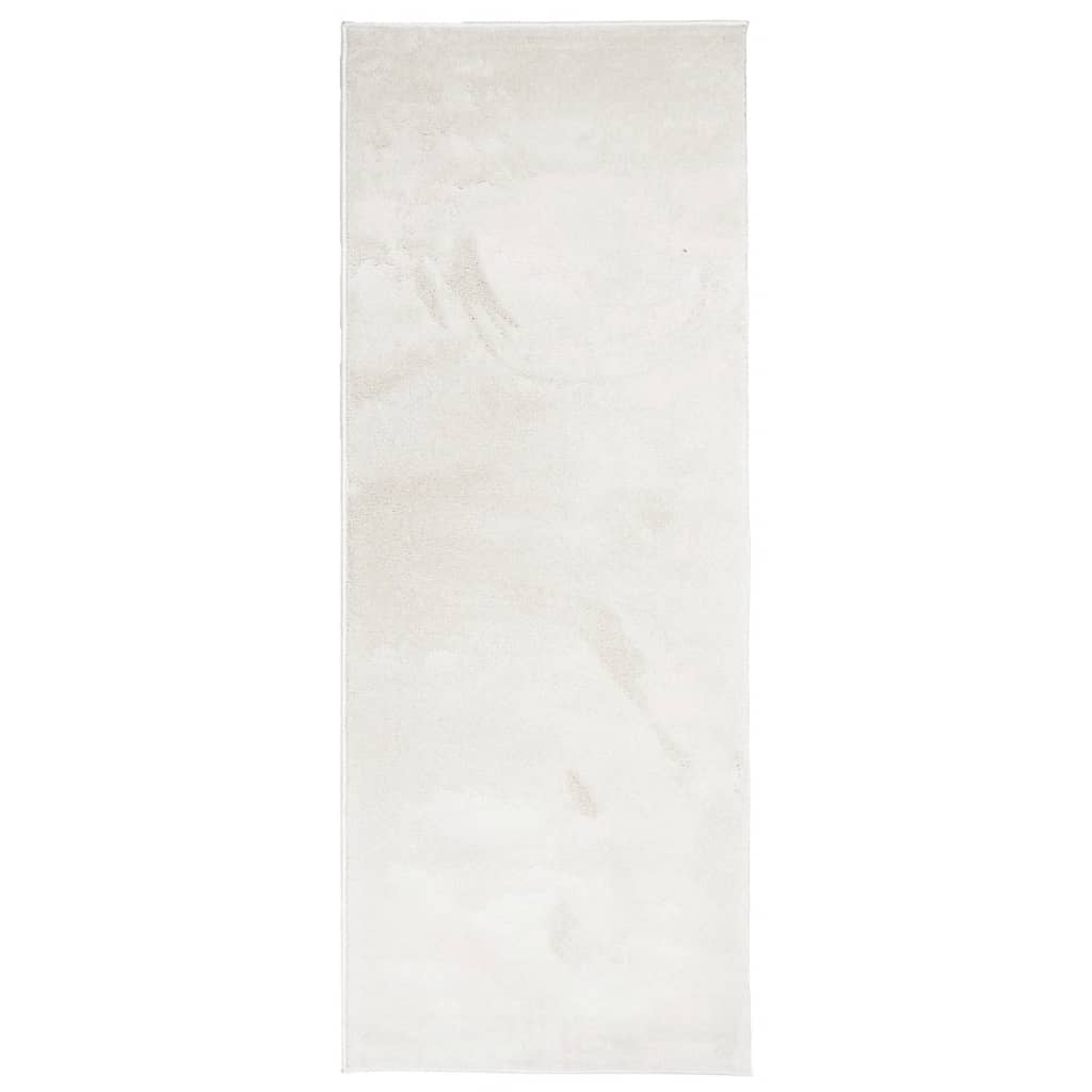 vidaXL Teppich OVIEDO Kurzflor Beige 80x200 cm