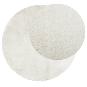 vidaXL Teppich OVIEDO Kurzflor Creme Ø 80 cm