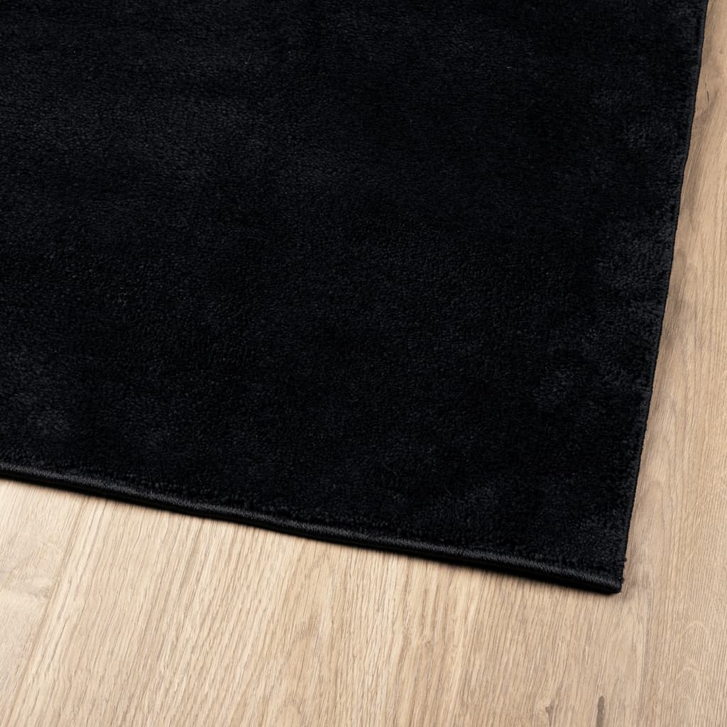 vidaXL Teppich OVIEDO Kurzflor Schwarz 200x280 cm