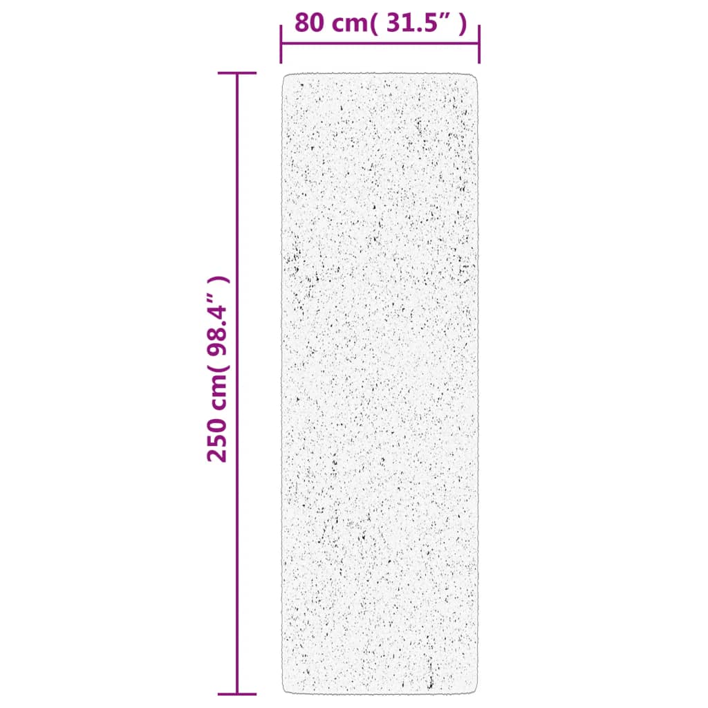 vidaXL Teppich OVIEDO Kurzflor Grün 80x250 cm