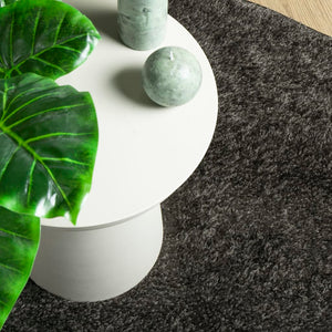 vidaXL Teppich ISTAN Hochflor Glänzend Anthrazit Ø 160 cm