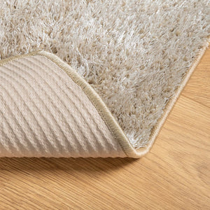 vidaXL Teppich ISTAN Hochflor Glänzend Beige 80x150 cm