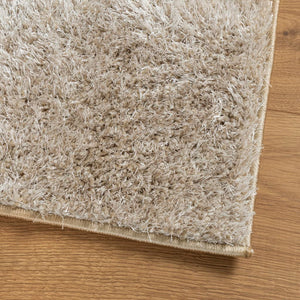 Teppich ISTAN Hochflor Glänzend Beige 140x200 cm