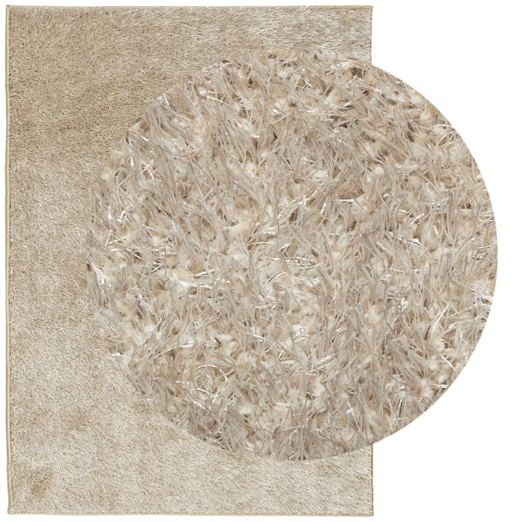 vidaXL Teppich ISTAN Hochflor Glänzend Beige 200x280 cm