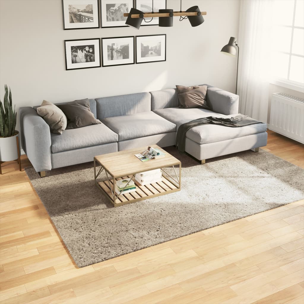 vidaXL Teppich ISTAN Hochflor Glänzend Beige 200x280 cm