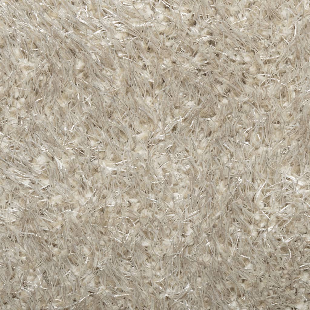 vidaXL Teppich ISTAN Hochflor Glänzend Beige Ø 120 cm