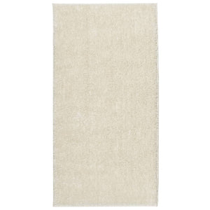 vidaXL Teppich ISTAN Hochflor Glänzend Creme 80x150 cm