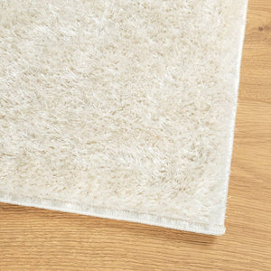 vidaXL Teppich ISTAN Hochflor Glänzend Creme 80x150 cm