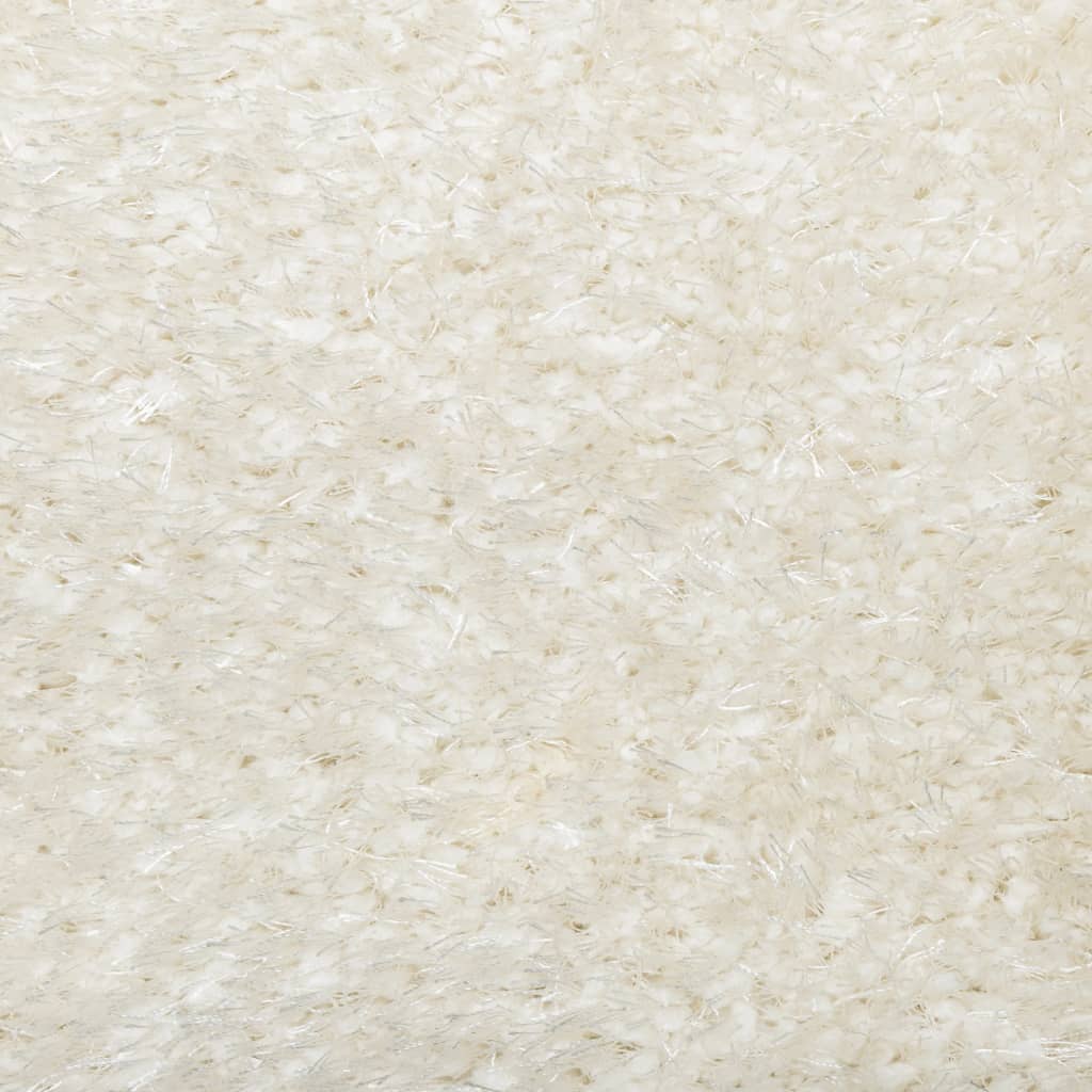 vidaXL Teppich ISTAN Hochflor Glänzend Creme 80x150 cm