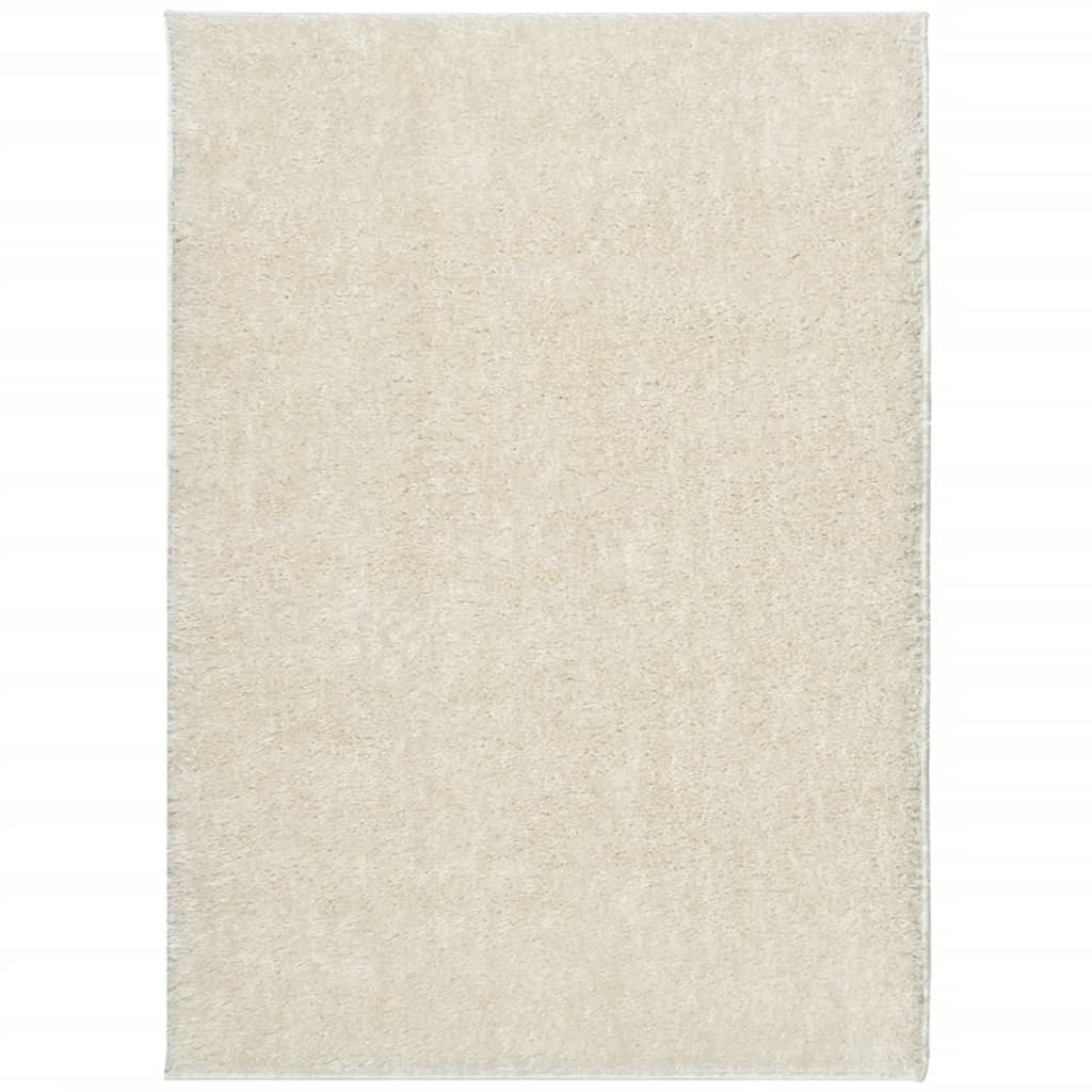 vidaXL Teppich ISTAN Hochflor Glänzend Creme 200x280 cm