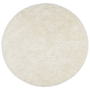 Teppich ISTAN Hochflor Glänzend Creme Ø 100 cm