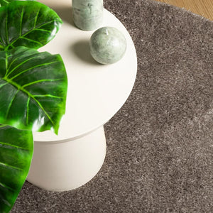 vidaXL Teppich ISTAN Hochflor Glänzend Grau Ø 120 cm