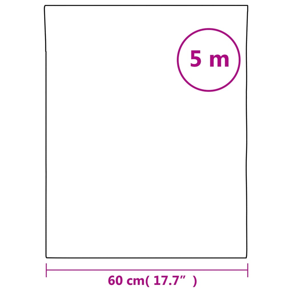 vidaXL Fensterfolie Matt Transparent 60x500 cm PVC