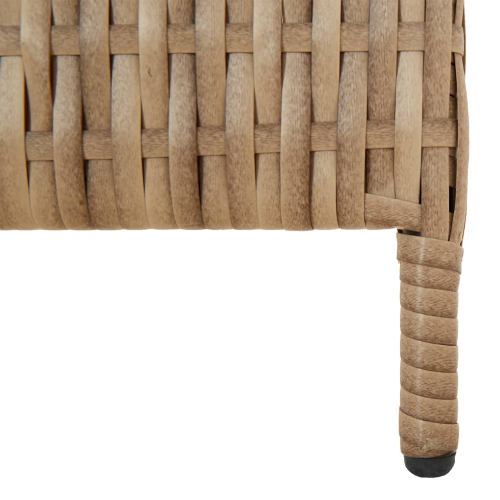 Paravent 4-tlg. Beige Poly Rattan Stilecasa