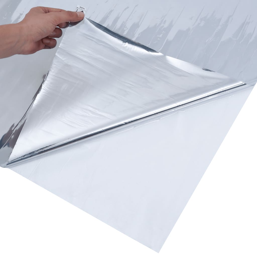 vidaXL Sonnenschutzfolien 3 Stk. Statisch Reflektierend Silbern PVC