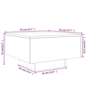 Couchtisch Betongrau 55x55x31 cm Holzwerkstoff