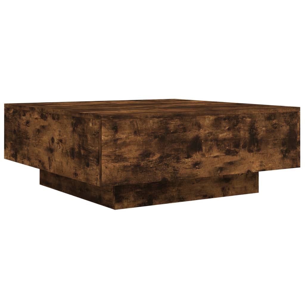 Couchtisch Räuchereiche 80x80x31 cm Holzwerkstoff Stilecasa