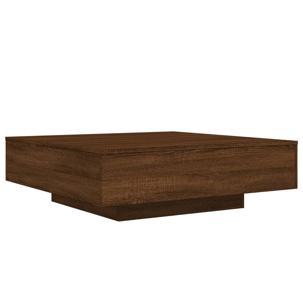 Couchtisch Braun Eichen-Optik 100x100x31 cm Holzwerkstoff Stilecasa