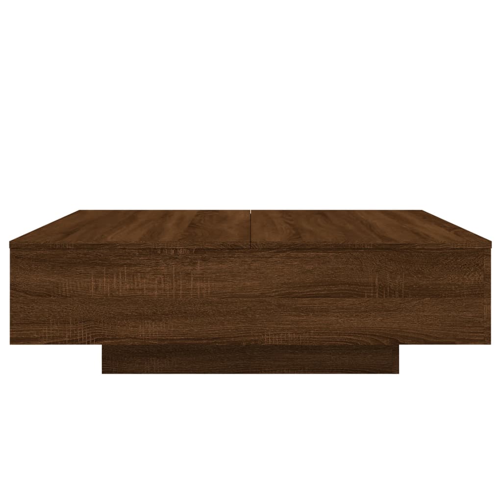 Couchtisch Braun Eichen-Optik 100x100x31 cm Holzwerkstoff Stilecasa