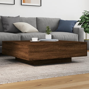 Couchtisch Braun Eichen-Optik 100x100x31 cm Holzwerkstoff Stilecasa