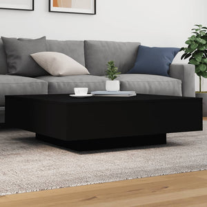 Couchtisch mit LED-Leuchten Schwarz 100x100x31 cm Stilecasa