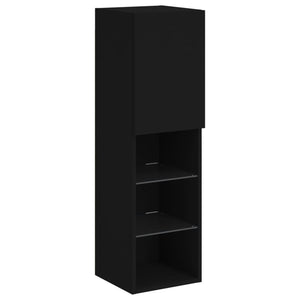 vidaXL TV-Schrank mit LED-Leuchten Schwarz 30,5x30x102 cm