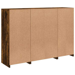 vidaXL Sideboards mit LED-Leuchten 3 Stk. Räuchereiche Holzwerkstoff