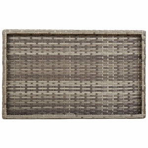 Tabletttisch Klappbar Grau 65x40x75 cm Poly Rattan