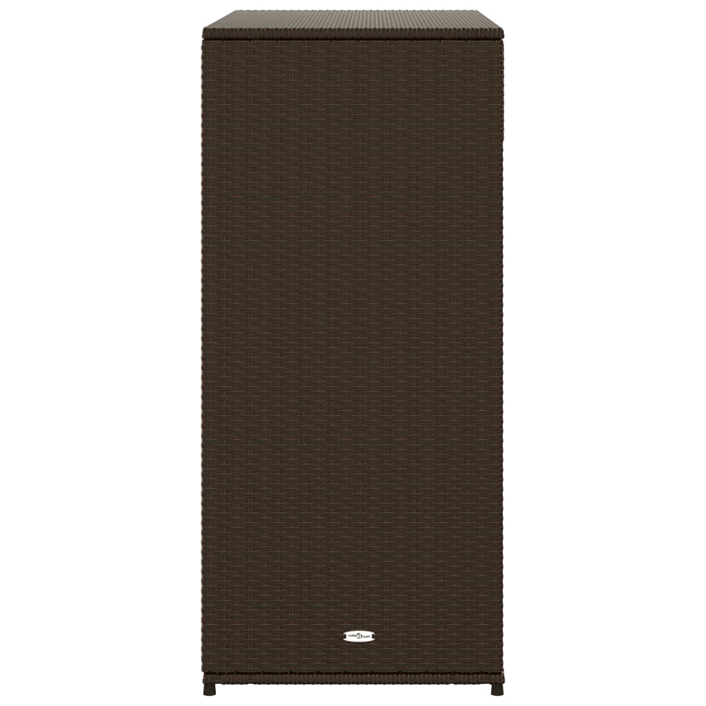 vidaXL Gartenschrank Braun 105x55x113 cm Poly Rattan