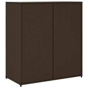 vidaXL Gartenschrank Braun 105x55x113 cm Poly Rattan