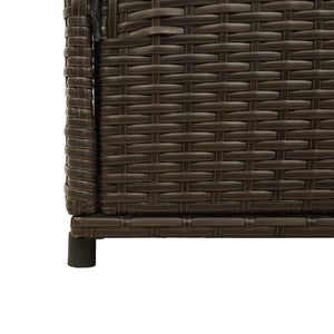 vidaXL Gartenschrank Braun 105x55x113 cm Poly Rattan