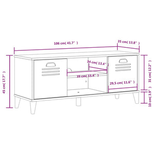 vidaXL Schuhbank VIKEN Weiß 106x35x45 cm Holzwerkstoff