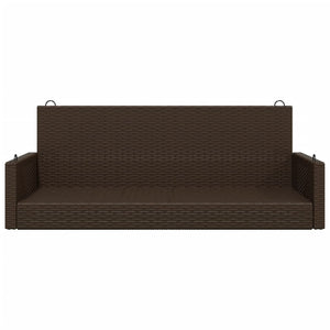 vidaXL Hängebank Braun 119x56x48 cm Poly Rattan