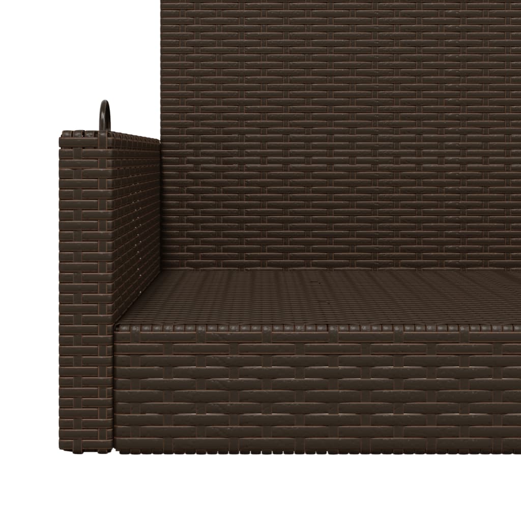 vidaXL Hängebank Braun 119x56x48 cm Poly Rattan